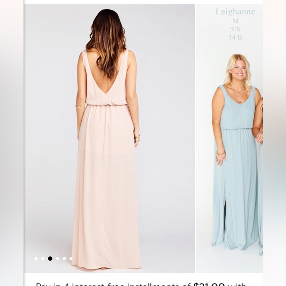 Show me your Mumu Kendall Maxi dress in Dusty Blush Crisp - Picture 2 of 6